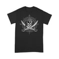 thumbnail image 1 of Jolly Roger Compass Pirate Skull and Cutlasses Distressed T-Shirt, 1 of 4