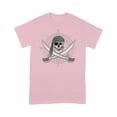 thumbnail image 1 of Jolly Roger Compass Pirate Skull and Cutlasses Distressed T-Shirt, 1 of 4