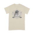 thumbnail image 1 of Jolly Roger Compass Pirate Skull and Cutlasses Distressed T-Shirt, 1 of 2