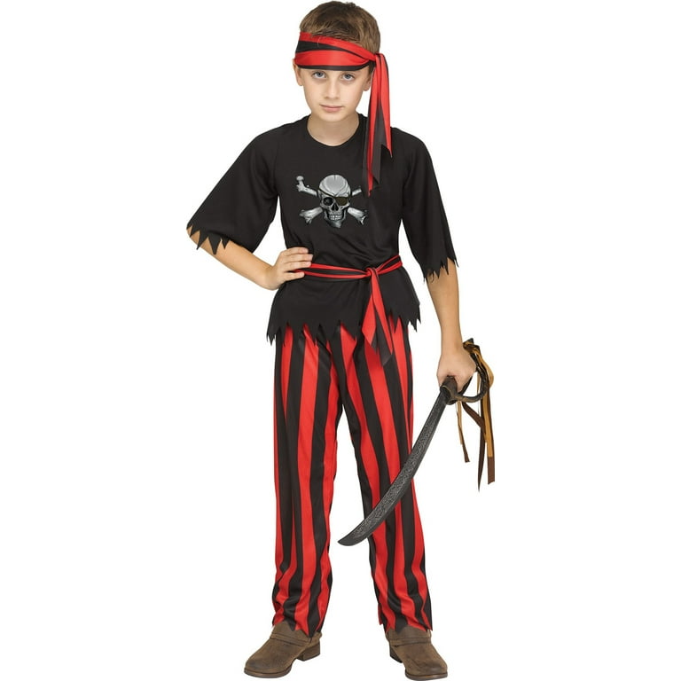 Jolly Roger Pirate Costume Red Child Jolly Roger Pirate Costume Red Child