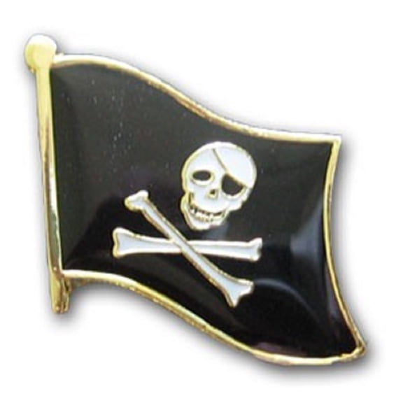 Jolly Roger Pirate Eye Patch Flag Bike Motorcycle Hat Cap lapel Pin