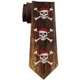 thumbnail image 1 of Jolly Roger Pirate Flag Distressed Grunge All Over Neck Tie Multi Standard One Size, 1 of 2