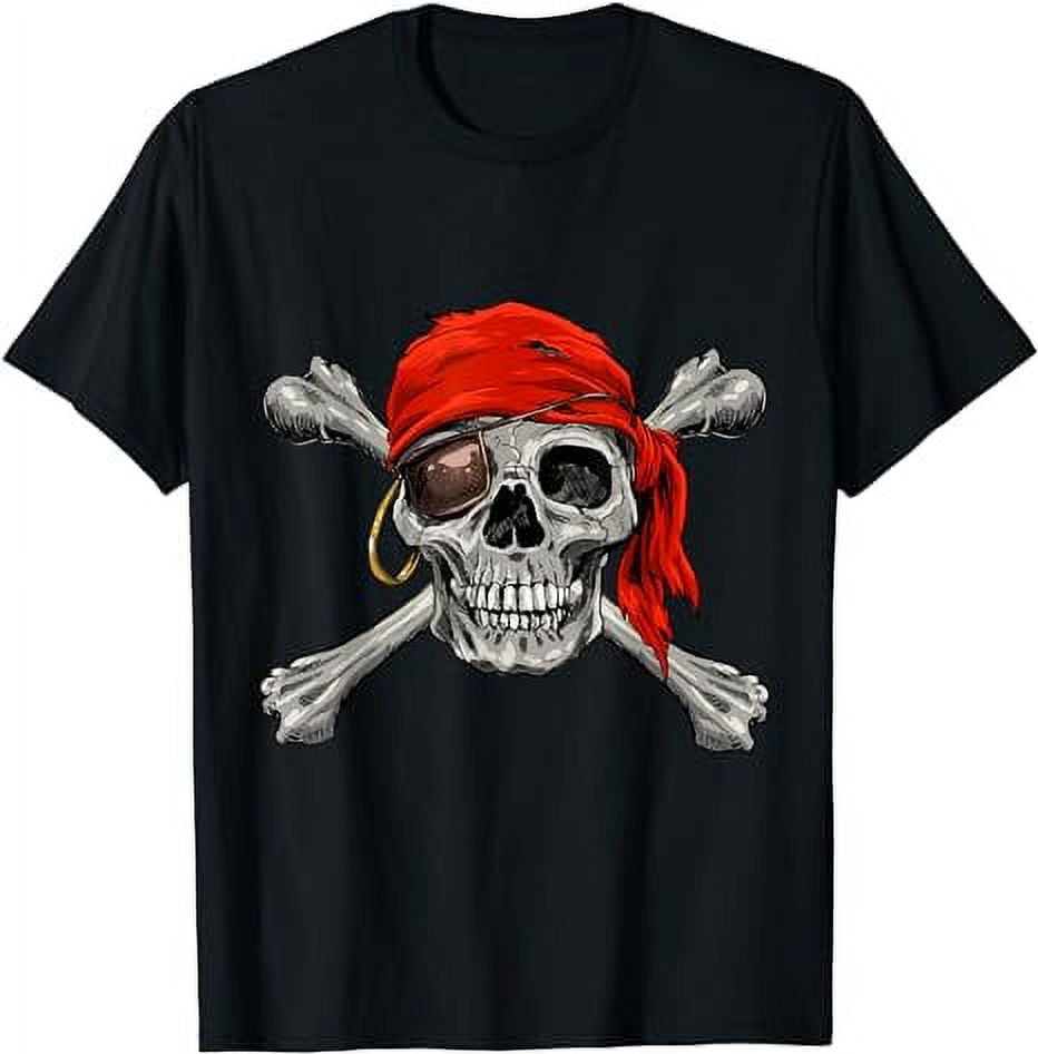 Pirate Grandma Christmas Jolly Roger Skull T-Shirt