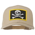 thumbnail image 1 of Jolly Roger Skull Patched Mesh Cap - Khaki OSFM, 1 of 5