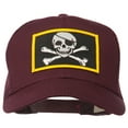 thumbnail image 1 of Jolly Roger Skull Patched Mesh Cap - Maroon OSFM, 1 of 5