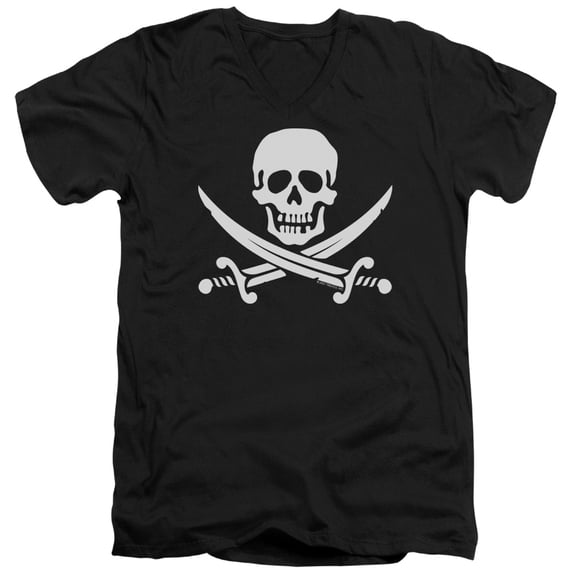 - Jolly Roger - Slim Fit V Neck Shirt - Large