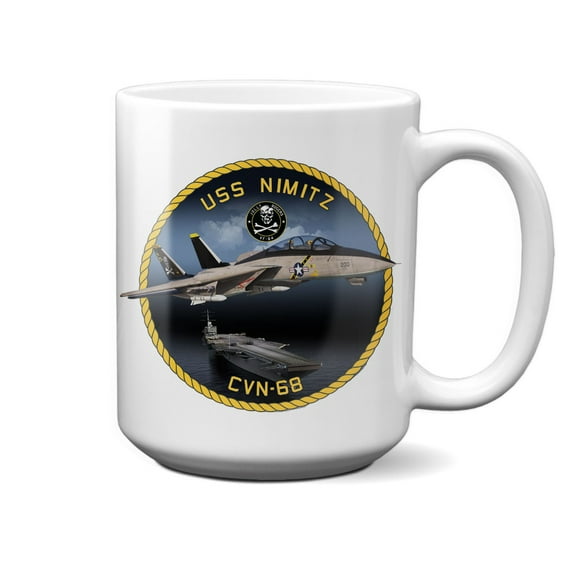 Jolly Rogers USS Nimitz CVN-68 15 Oz Ceramic Mug