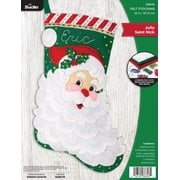 Bucilla 18" Jolly Saint Nick Felt Applique Christmas Stocking Embroidery Kit