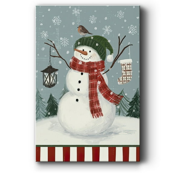 Jolly Snowman Collection B- Gallery Wrapped Canvas