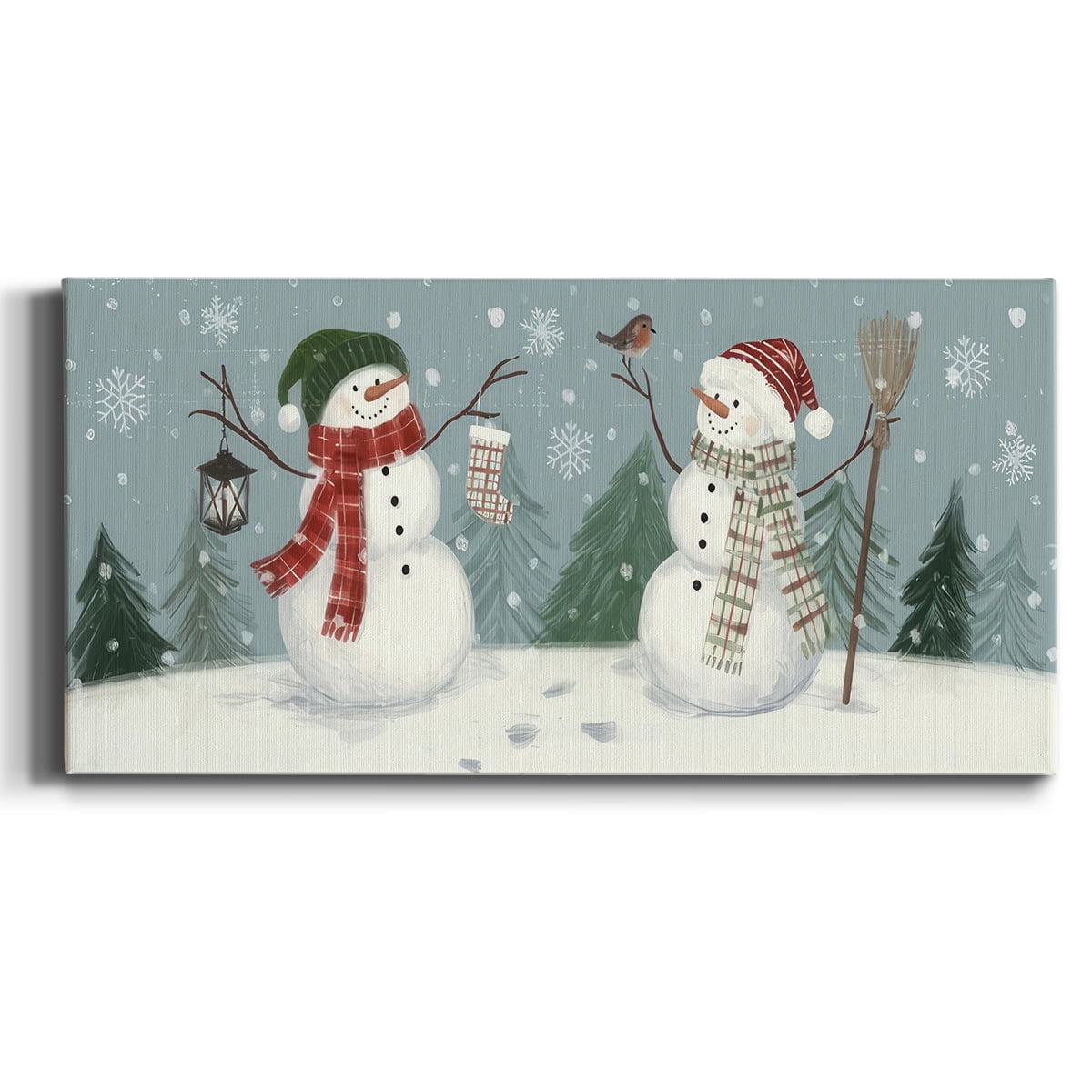 Jolly Snowman Collection D- Gallery Wrapped Canvas