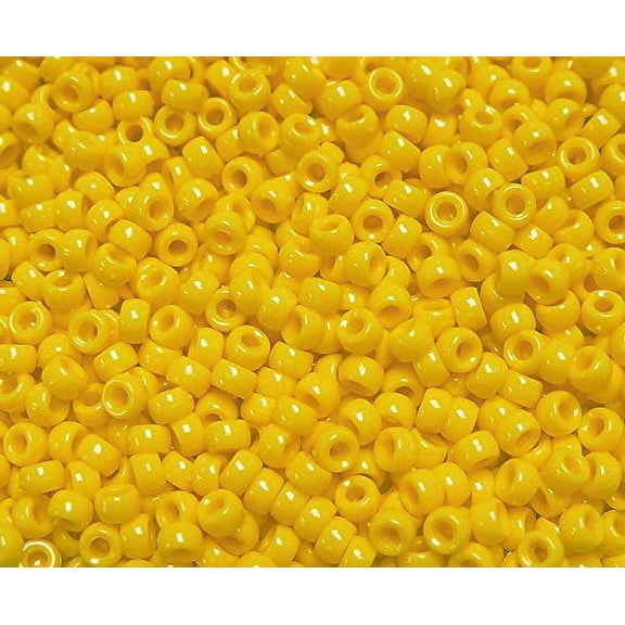 Jolly Store Crafts Bright Yellow 6.5x4mm Mini Pony Beads, Made in USA, 1000pcs