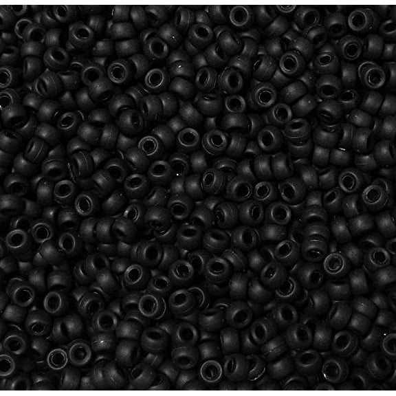 Jolly Store Crafts Matte Black 6.5x4mm Mini Pony Beads, Made in USA, 1000pcs