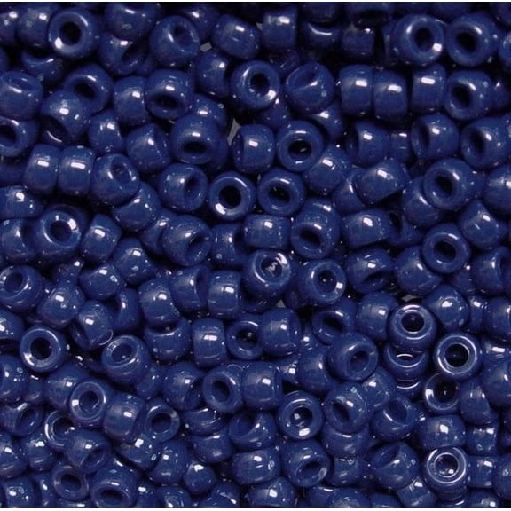 Jolly Store Crafts Navy 7x4mm Mini Pony Beads, 1000pcs., made in the USA
