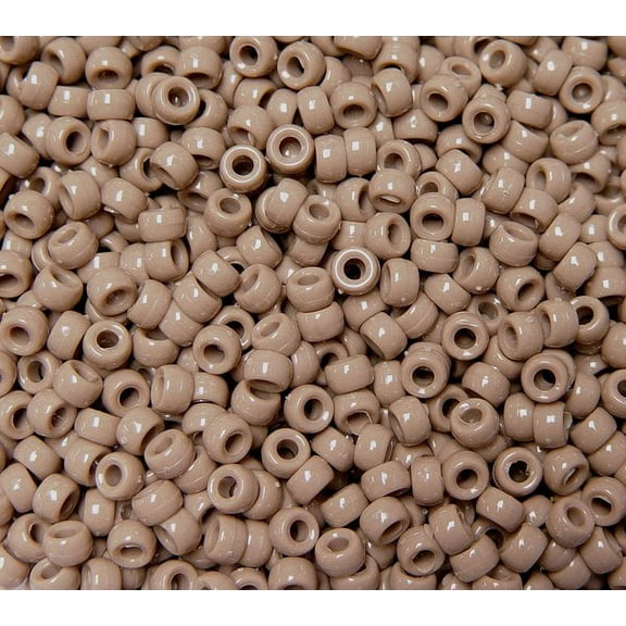 Jolly Store Crafts Tan 6.5x4mm Mini Pony Beads, Made in USA, 1000pcs