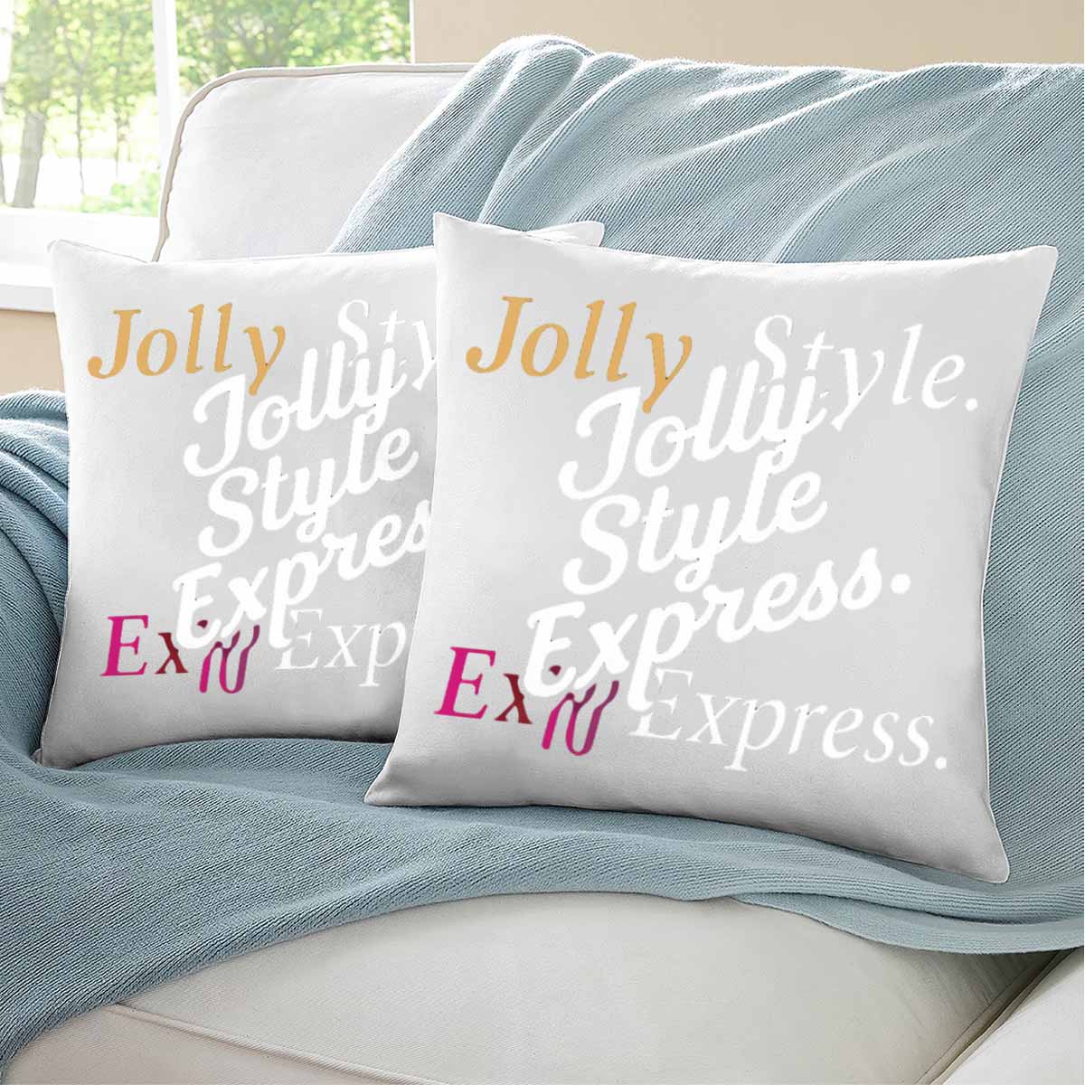Jolly Style Express. Palm Tree Xmas Tree Beach Summer Vacation pillows