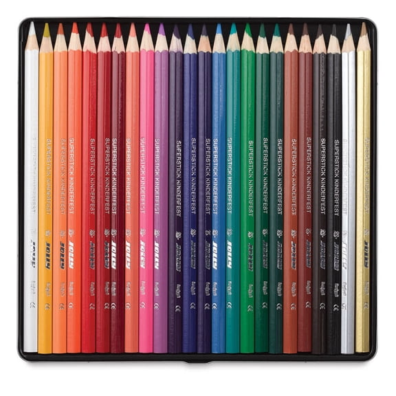 Jolly Superstick Colored Pencils - Assorted Colors, Set of 24