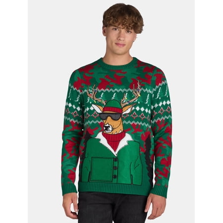 Jolly Sweaters Men's & Big Men's Ugly Christmas Sweater, Sizes S-3XL