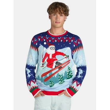 Jolly Sweaters Men's & Big Men's Ugly Christmas Sweater, Sizes S-3XL