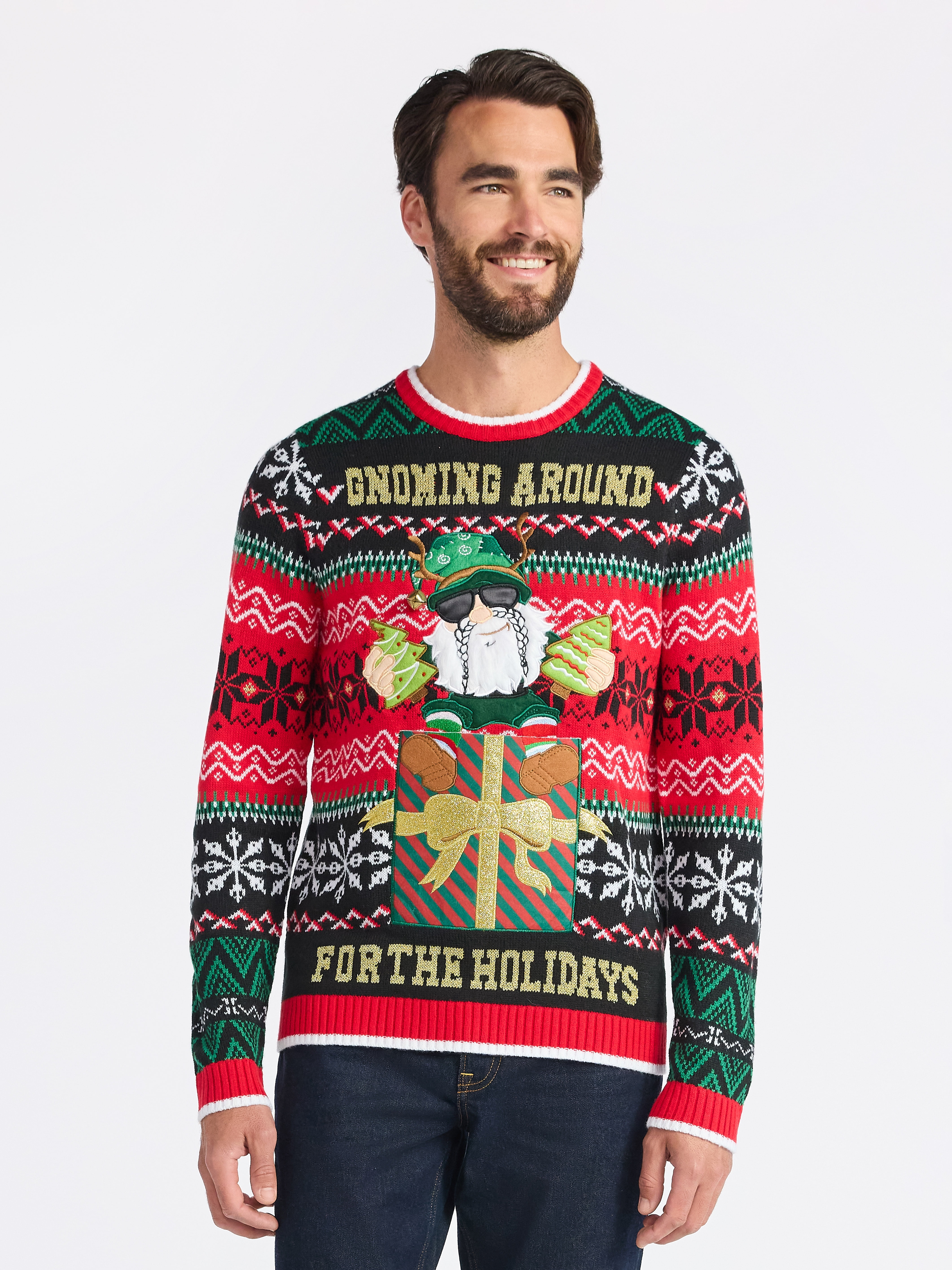 Jollidays Men's Christmas Sweater with Drink Pocket, Sizes S3XL — free download