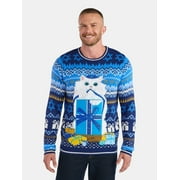JOLLY SWEATERS Jollidays Men's Hanukkah Ugly Holiday Sweater with Drink Pocket, Sizes S-3XL