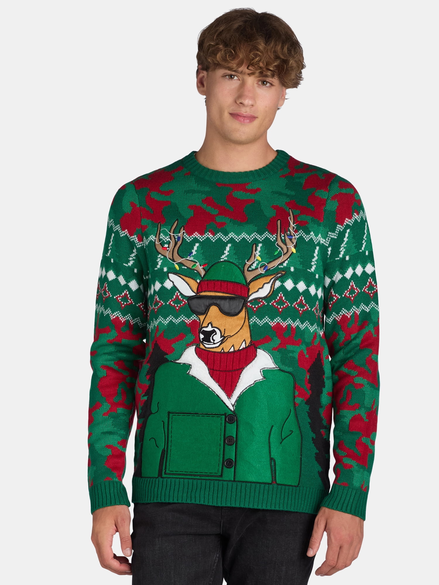 Jolly Sweaters Ugly Christmas Sweater, Men's and Big Men's, Sizes S-3XL ...