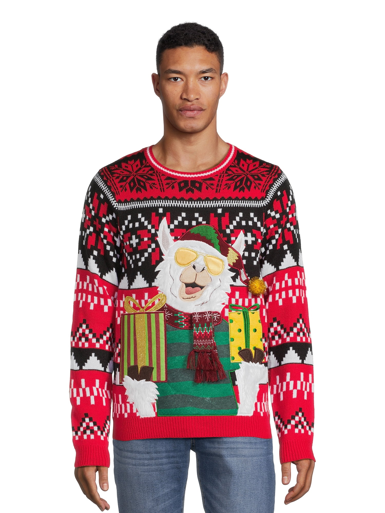 Jolly Sweaters Men's and Big Men's Ugly Christmas Sweater, Sizes S-3XL ...