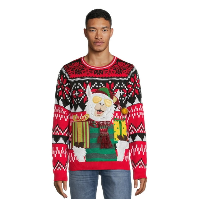 Jolly Sweaters Men's and Big Men's Ugly Christmas Sweater, Sizes S3XL