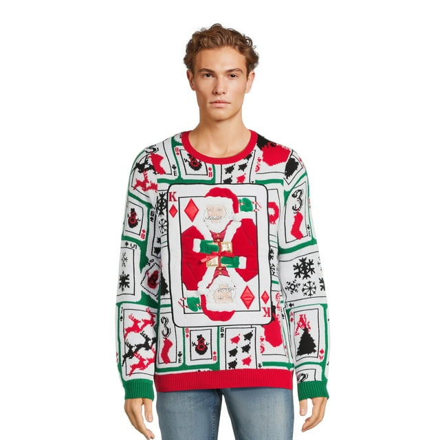 Jolly Sweaters Men's and Big Men's Ugly Christmas Sweater, Sizes S3XL