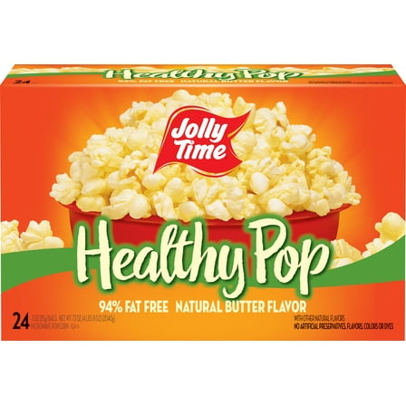 Jolly Time Butter & Sea Salt, Healthy Pop Microwave Popcorn, 3 oz, 24 Count  Gluten-Free