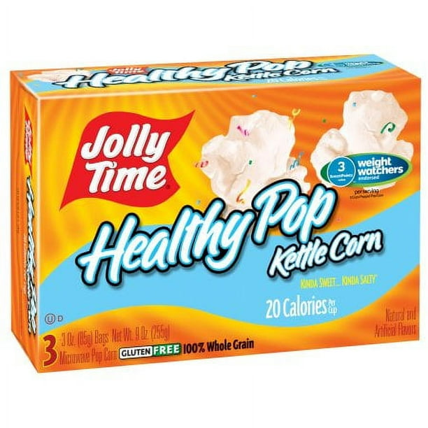 Jolly Time Microwave Popcorn, Healthy Pop Kettle Corn, 3 Oz, 3 Ct (Pack