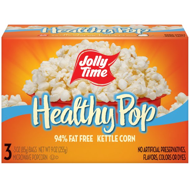 Jolly Time Microwave Popcorn, Healthy Pop Kettle Corn, 3 oz, 3 Ct