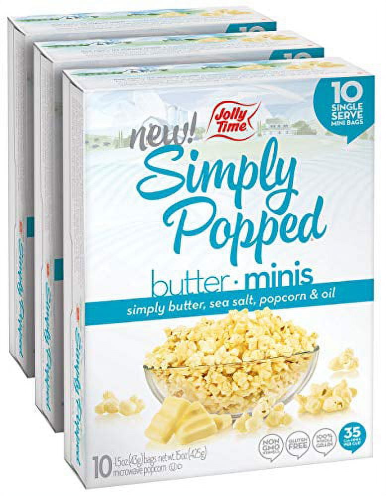 Jolly Time Simply Popped Minis Lightly Salted Microwave Popcorn