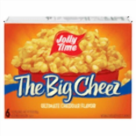 Jolly Time The Big Cheez Ultimate Cheddar Microwave Popcorn, 3 oz, 6 Ct. Gluten-Free, Non-GMO-Pack of 4