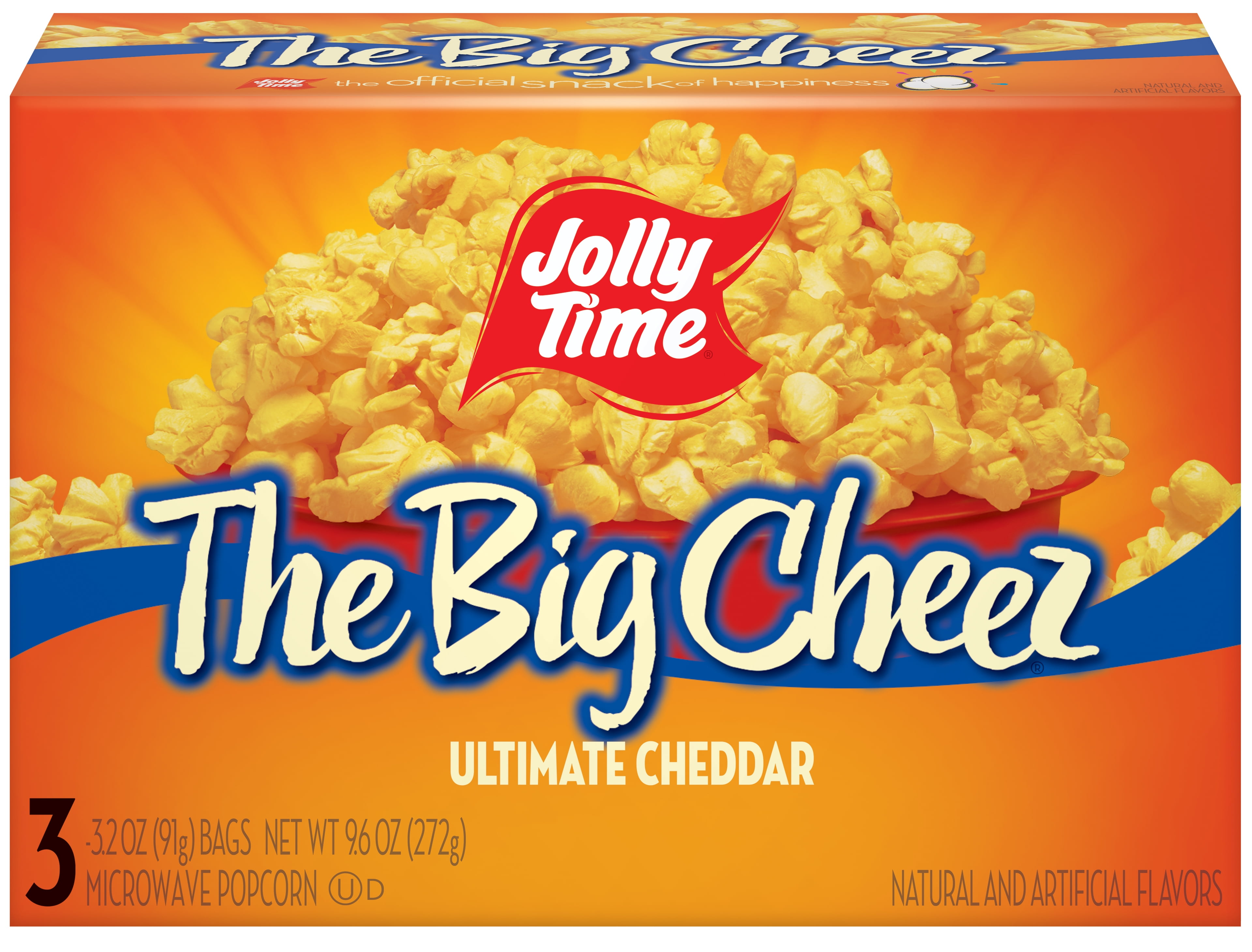 Jolly Time The Big Cheez Ultimate Cheddar Microwave Popcorn, 3 oz, 6 Ct