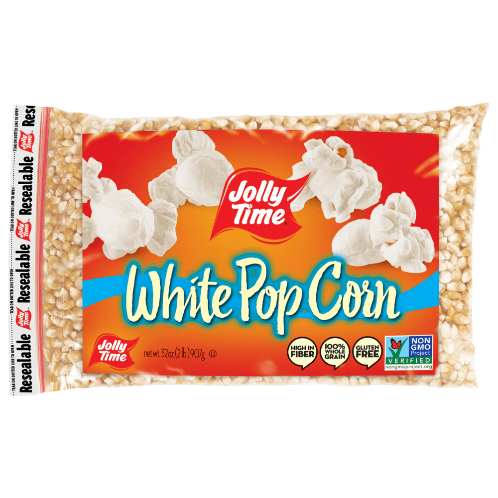 Jolly Time White Popcorn Kernels Bag, 32 oz GlutenFree, NonGMO