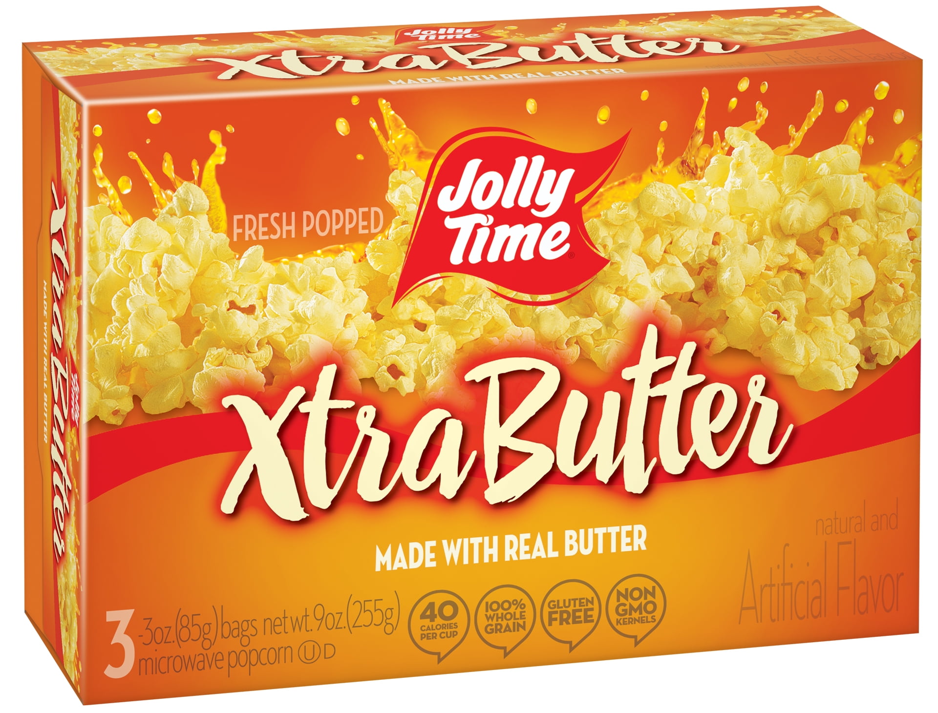 Jolly Time Xtra Butter Microwave Pop Corn Butter (Pack of 3)