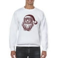thumbnail image 1 of Jolly Vibes Santa - Christmas Holiday Men's Sweatshirt, 1 of 4