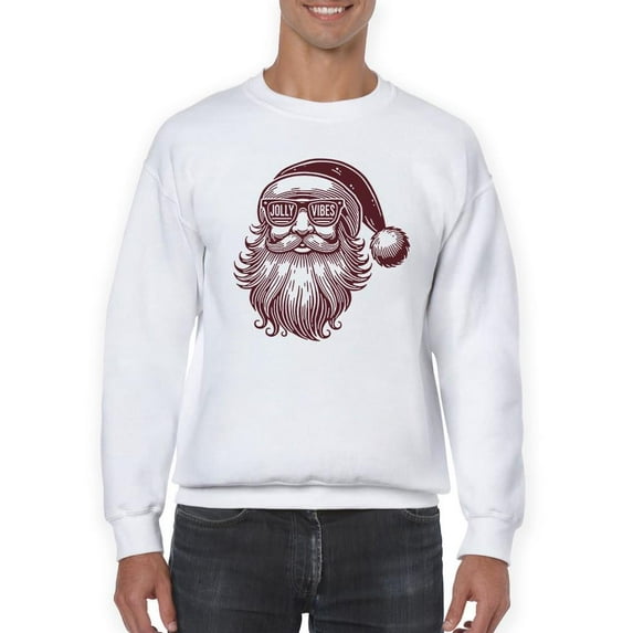 Jolly Vibes Santa - Christmas Holiday Men's Sweatshirt