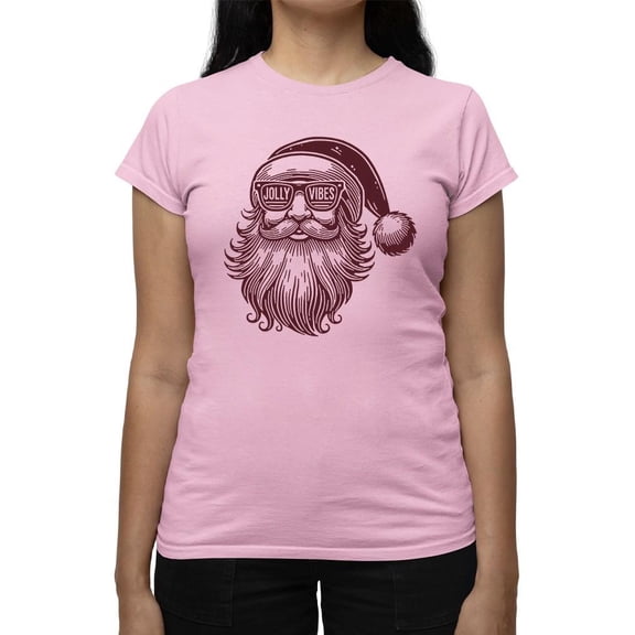 Jolly Vibes Santa - Christmas Holiday Tee