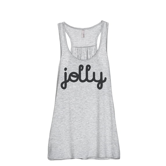 Jolly Women's Fashion Sleeveless Flowy Racerback Workout Yoga Tank Top Sport Grey X-Large