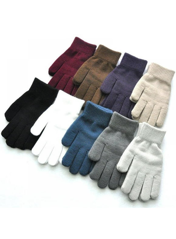Jolly Women' s Winter Cold Weather Super Warm Gloves, Cozy Knitted Thick Gloves, for Riding Runnng Workouting