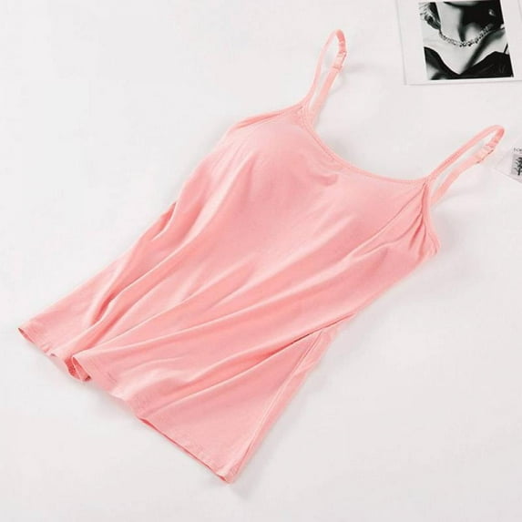 Jolly Womens Online Celebrity Style Vest with Chest Pad Bra Bottoming Tube Top Home Sports Camisole (without Rims)