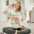 thumbnail image 1 of Jolly and Caffeinated Sweatshirt, Coffee Shirt, Sweater, Sweatshirt for Women, Shirt Sweatshirt All Size S-5XL, 1 of 5