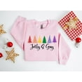 thumbnail image 1 of Jolly and Gay Sweatshirt, Rainbow Trees Sweater, LGBT Christmas Shirt, Pride Christmas Hoodie, Merry and Gay Tee, 1 of 5