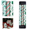 thumbnail image 1 of JollyMart Christmas Wrapping Paper Rolls (3 Pack,17" Wide x 118" Long) - Metallic Foil Green & Red Holiday Designs for Gift Wrap,Xmas Party,Winter Decorations, 1 of 8