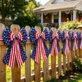 thumbnail image 1 of JollyMart Patriotic American Flag Bow,11.8" 4th of July Stars & Stripes Wreath Bow,Red White Blue Large Decorative Bow for Front Door,Memorial Day,Independence Day,Labor Day Indoor Outdoor Home Decor, 1 of 7