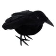 thumbnail image 1 of Jollyzo 1-Pack Halloween Black-Feathered Crow Decorations - Realistic Artificial Black Feathered Crows for Halloween Party & Outdoor/Indoor Decorations, 1 of 7
