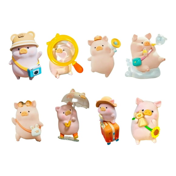 Jollyzo 1 Pack The Piggy Travel Series Cute Pig Blind Box Figures Collectible Toys Birthday Gift
