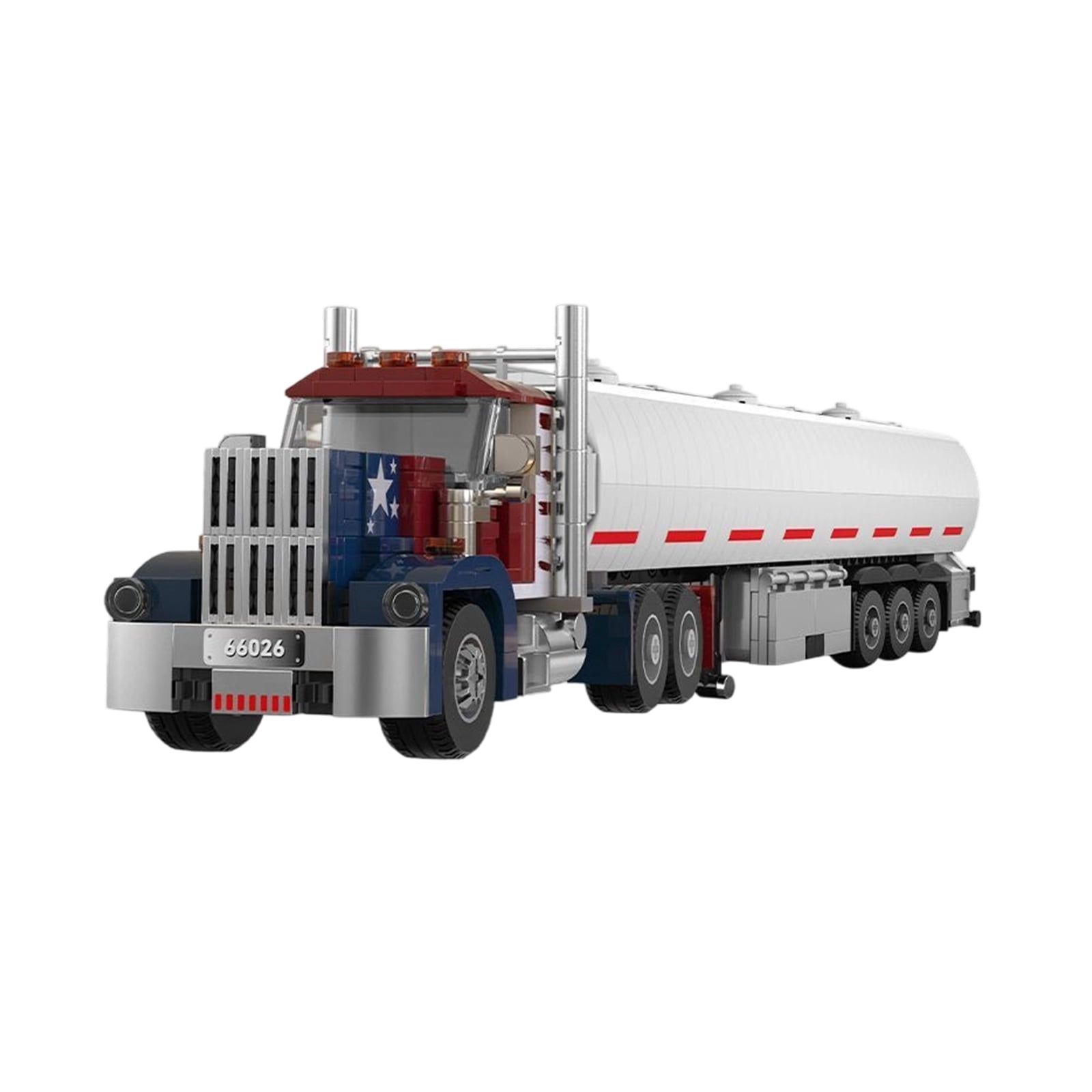 Jollyzo 977PCS American Semi Trucks Building Blocks Set, Big Rig Tractors Truck Kits, Transport Vehicle Cars Toys, DIY Semi-Trailer Transport Truck Model Kit, Collectible Construction Toy for Boys
