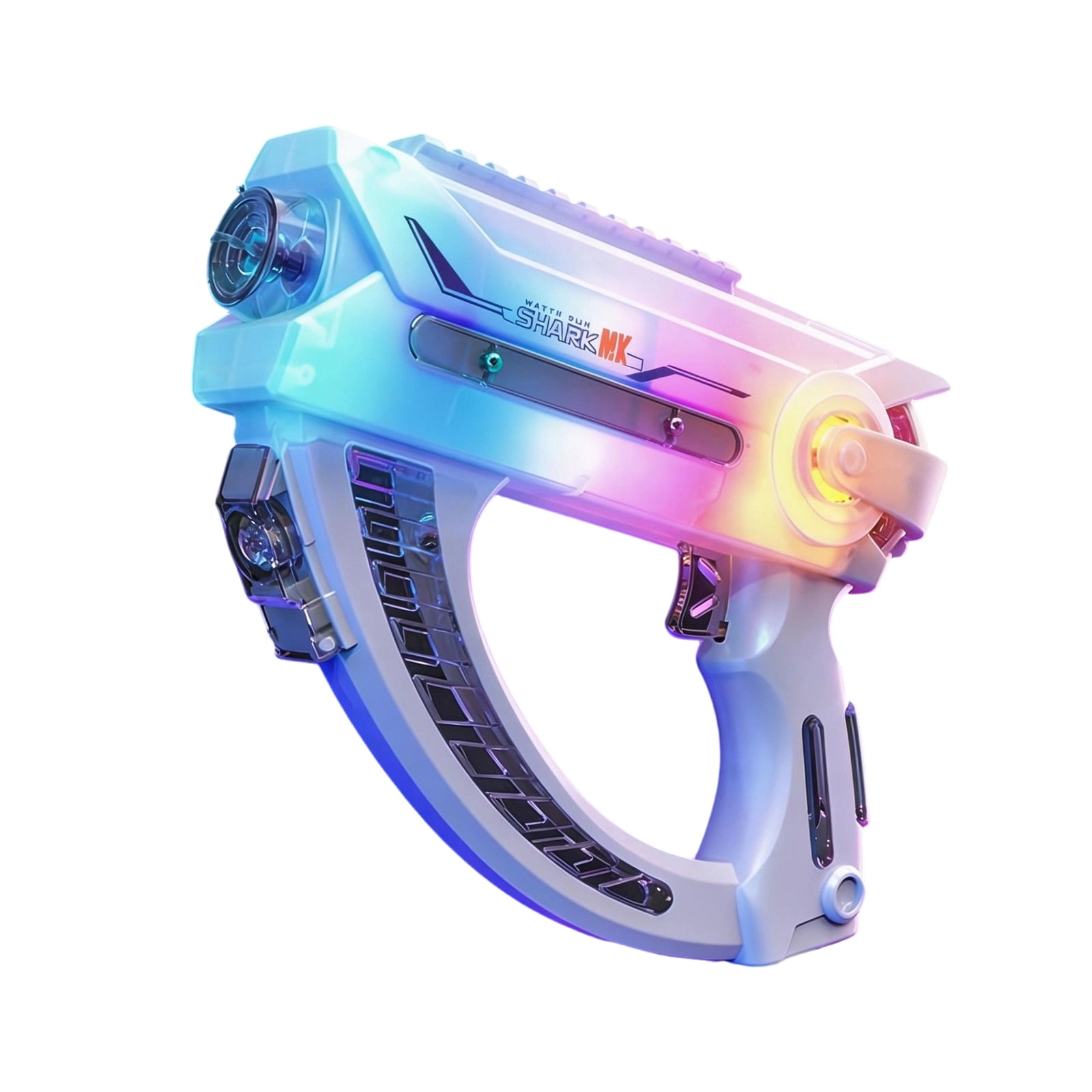 Jollyzo Electric Water Blaster, Automatic Continuous Shooting Water Blaster with RGB Gradient LED Lights, Rechargeable High Range Squirt Blaster for Kids Adults Summer Outdoor Play